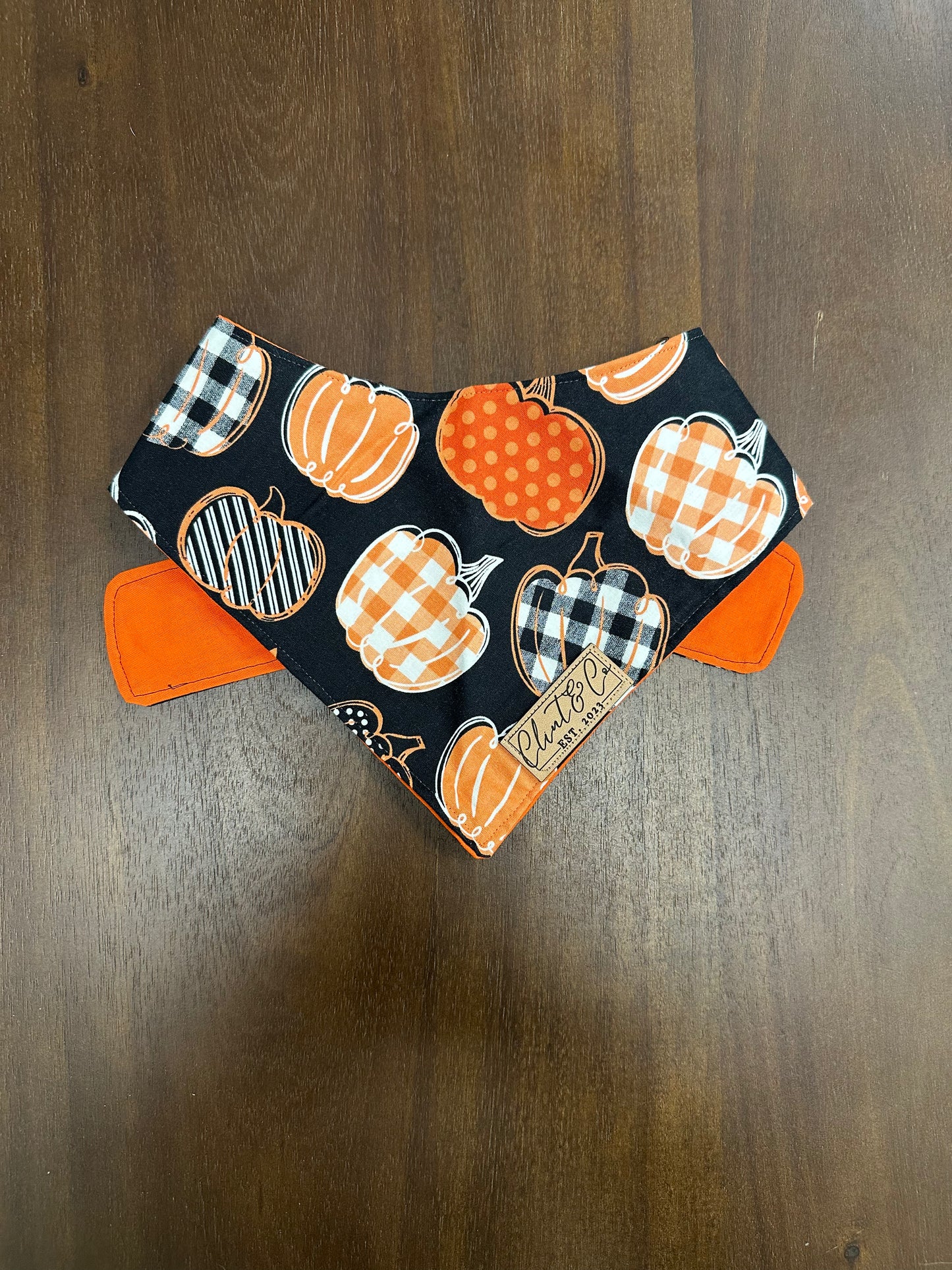 Plaid Pumpkins Fall Bandana