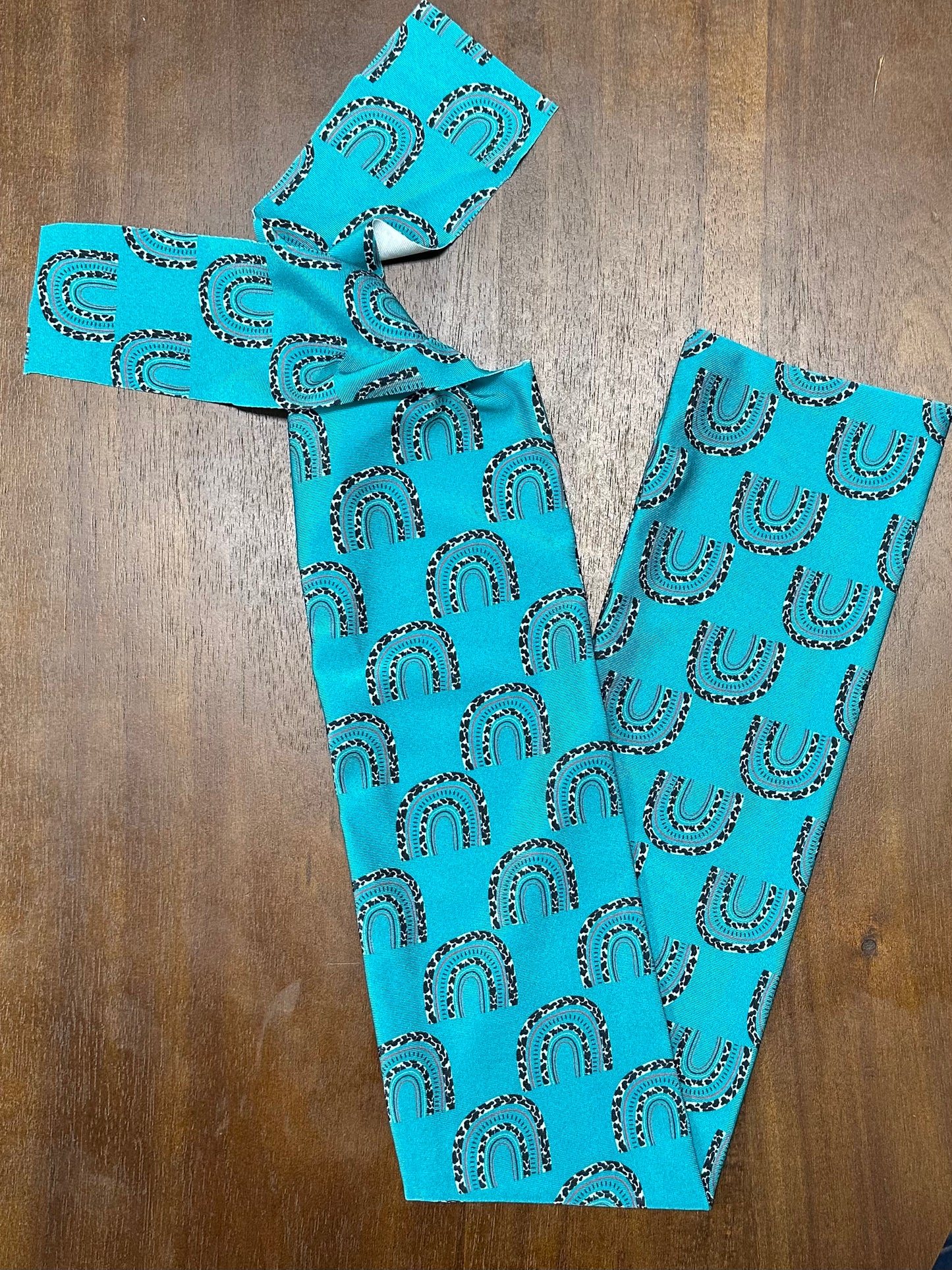 Teal Rainbows Tail Bag