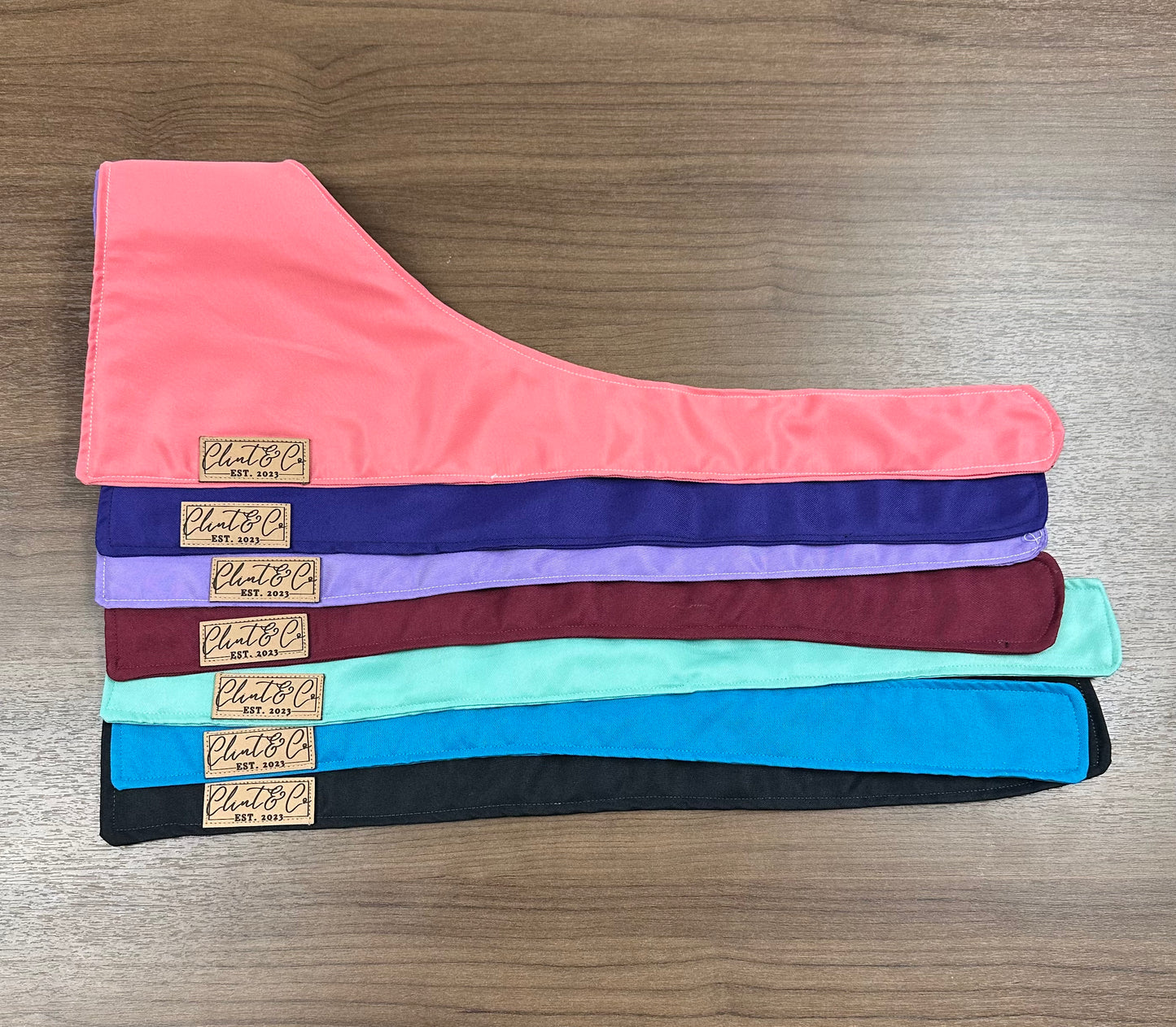 Dog Bandana - Clint & Co Leather Patch