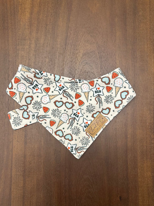 I Love USA Dog Bandana