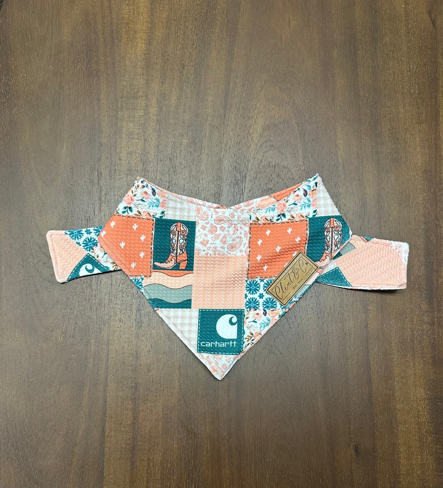 Peach Carhartt Dog Bandana