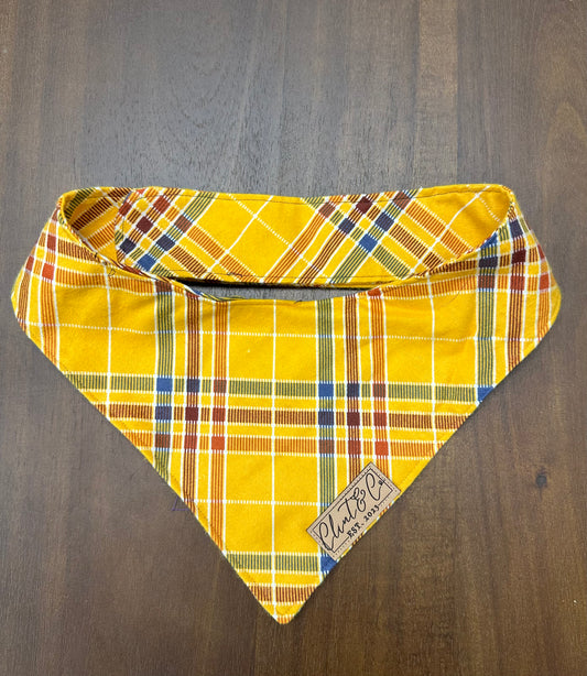 Yellow Fall Plaid  - Clint & Co Leather Patch