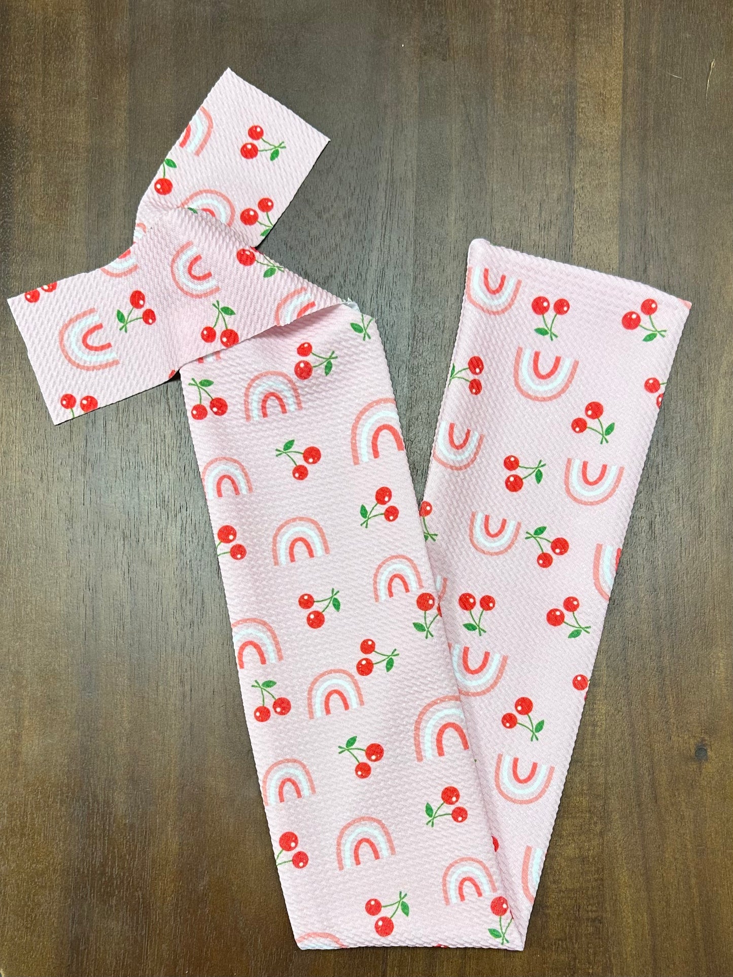 Pink Rainbows and Cherries Tail Bag