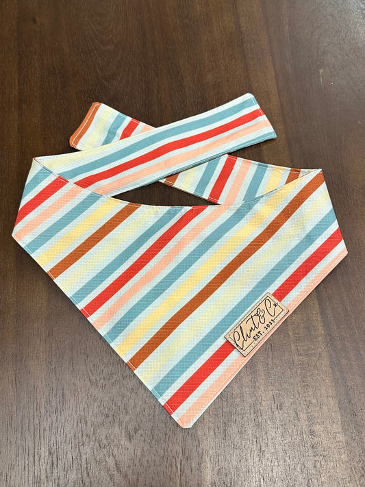 Multi Colored Strip Dog Bandana