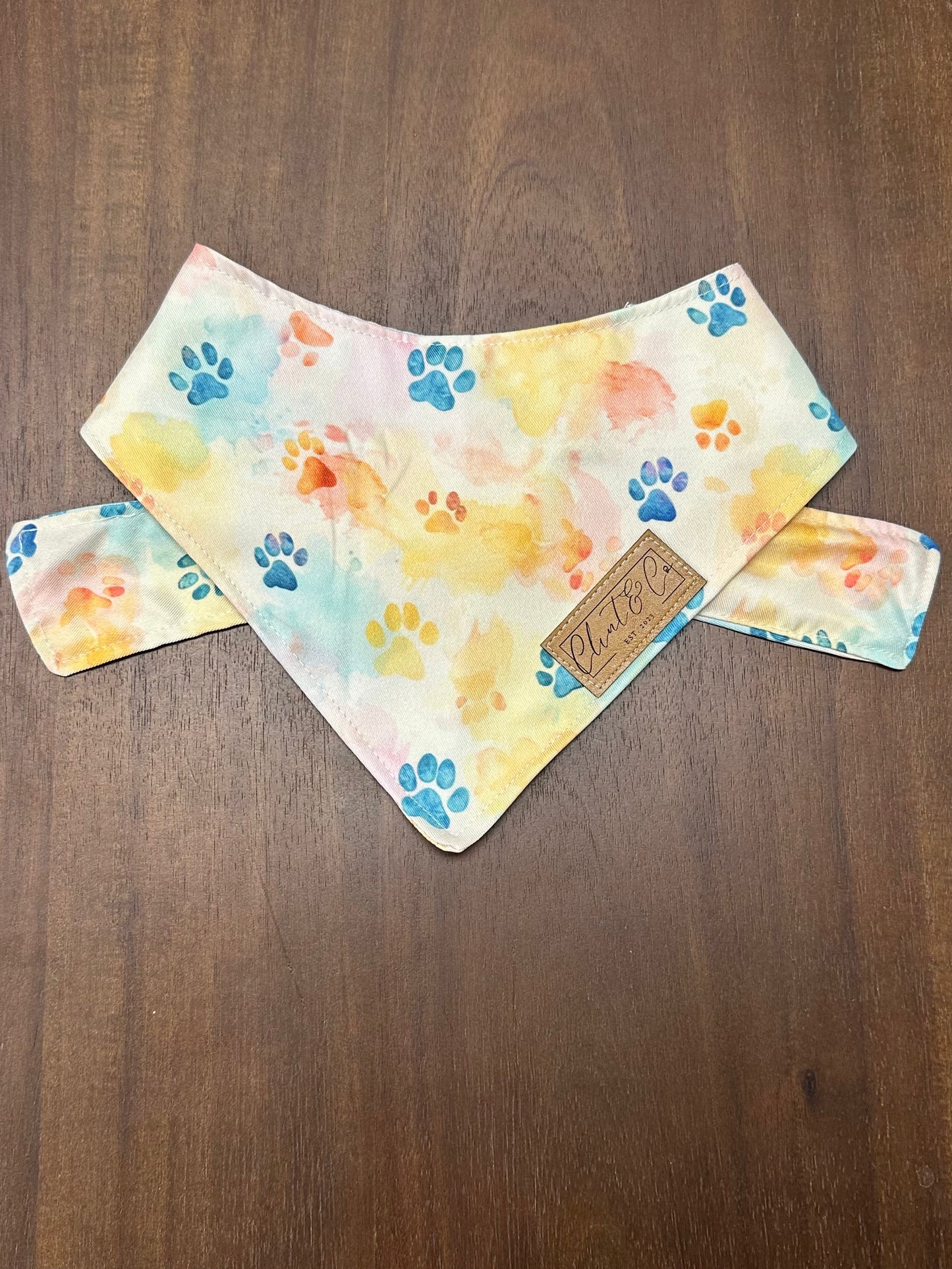 Multi-Color Paw Dog Bandana